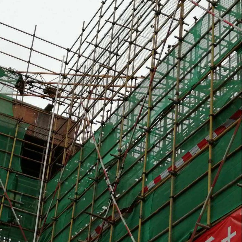 تعمیر کے لیے سہاروں کی حفاظت کا جال